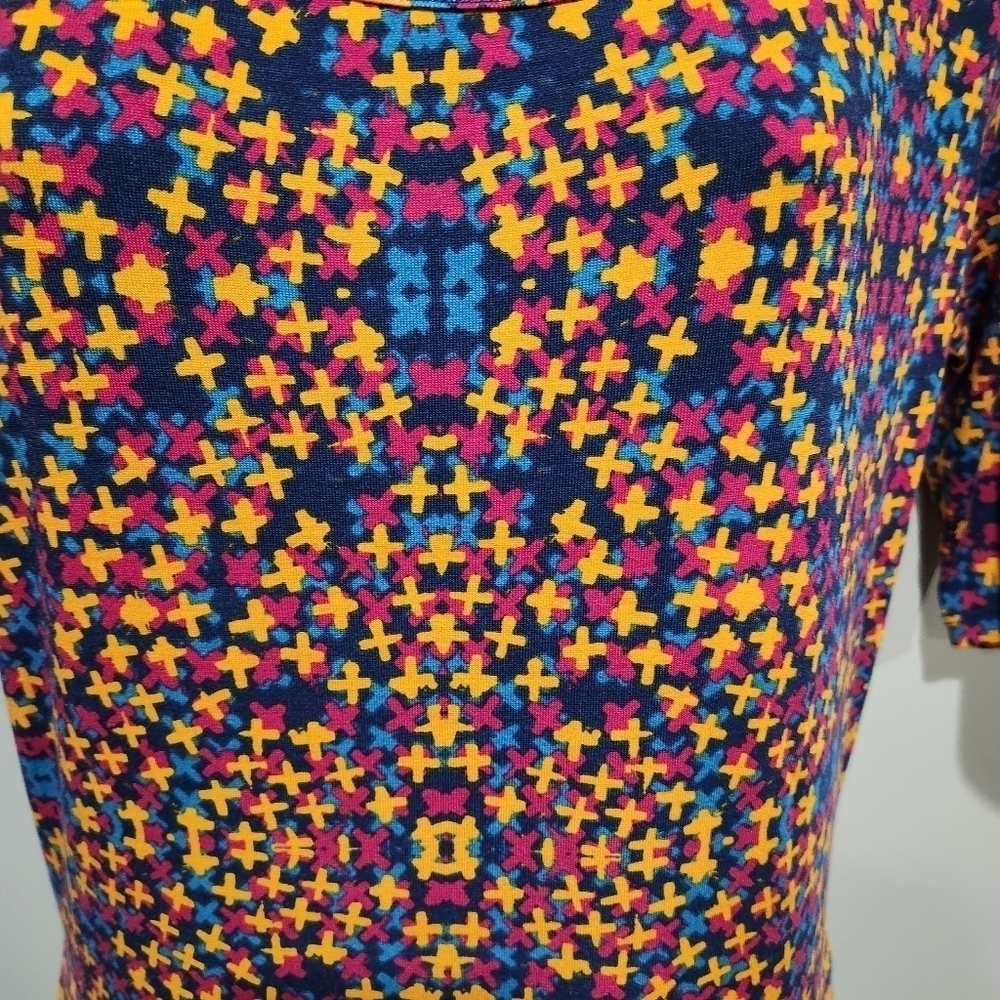 LuLaRoe Nicole Fitted Scoop Neck, Mid-Length Sleeves,Full Circle Skirt Size L. - Picture 6 of 8